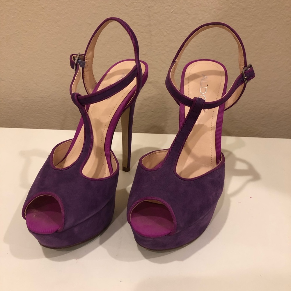 aldo purple heels